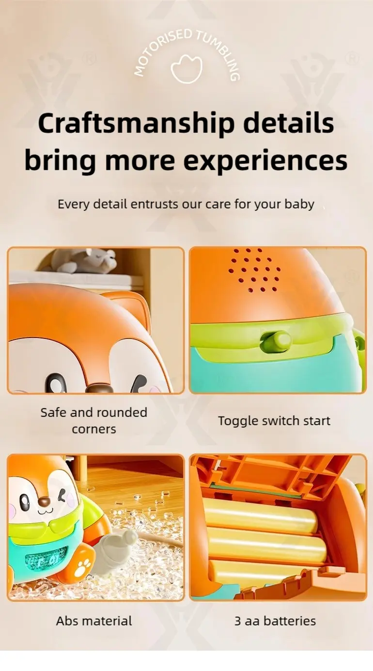 Tumbling Pet Crawling Toy with Lights, Music & Voice Sensor (TG4857724) — product detail panel 7