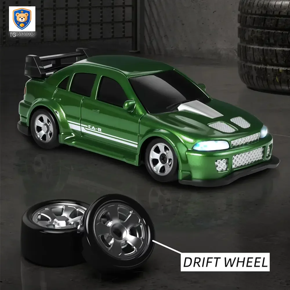 1/64 2.4G 4WD Mini Drift RC Car LED Light, High Speed Racing Remote Control Vehicles Models Desktop Toys — product view 2