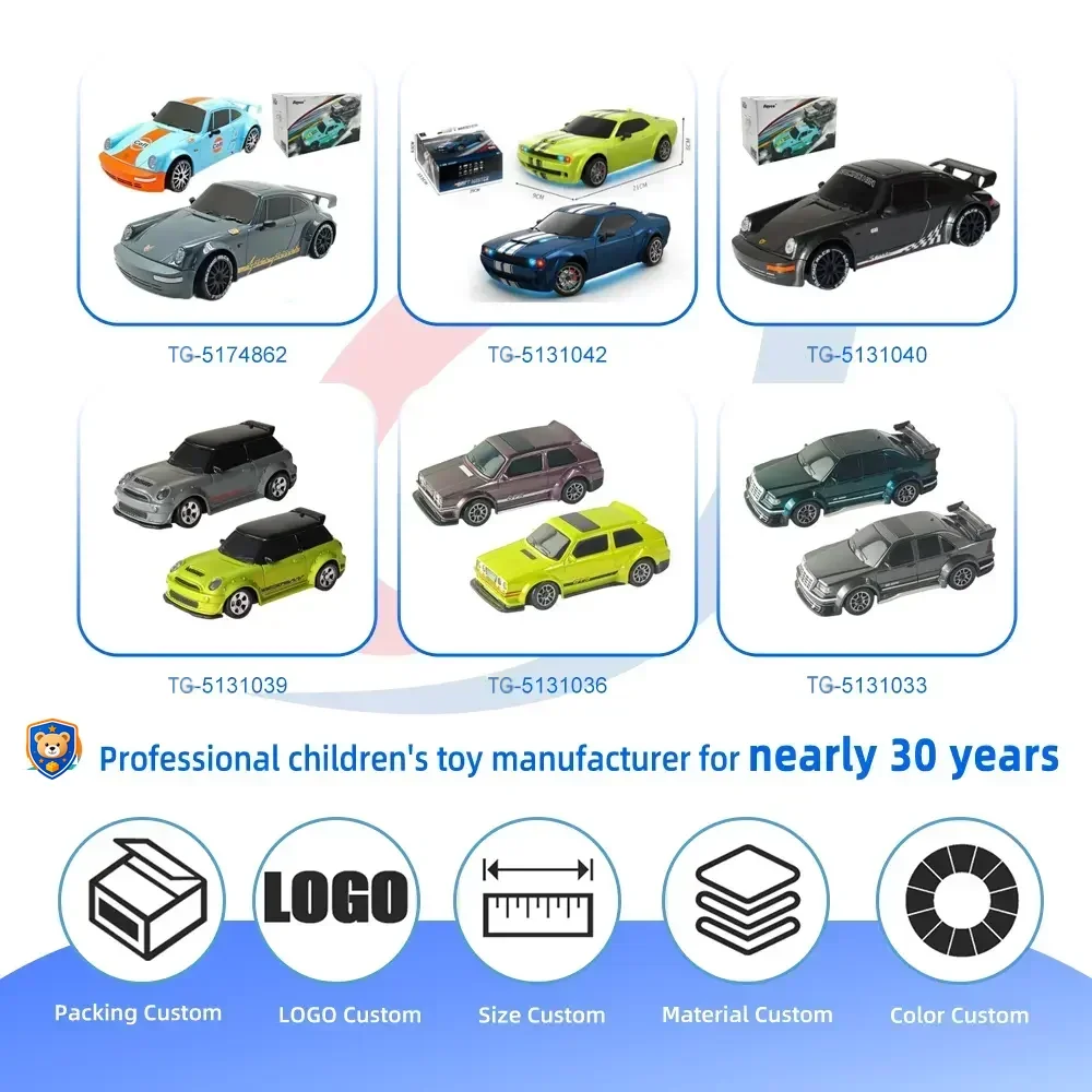 1/64 2.4G 4WD Mini Drift RC Car LED Light, High Speed Racing Remote Control Vehicles Models Desktop Toys — product view 7