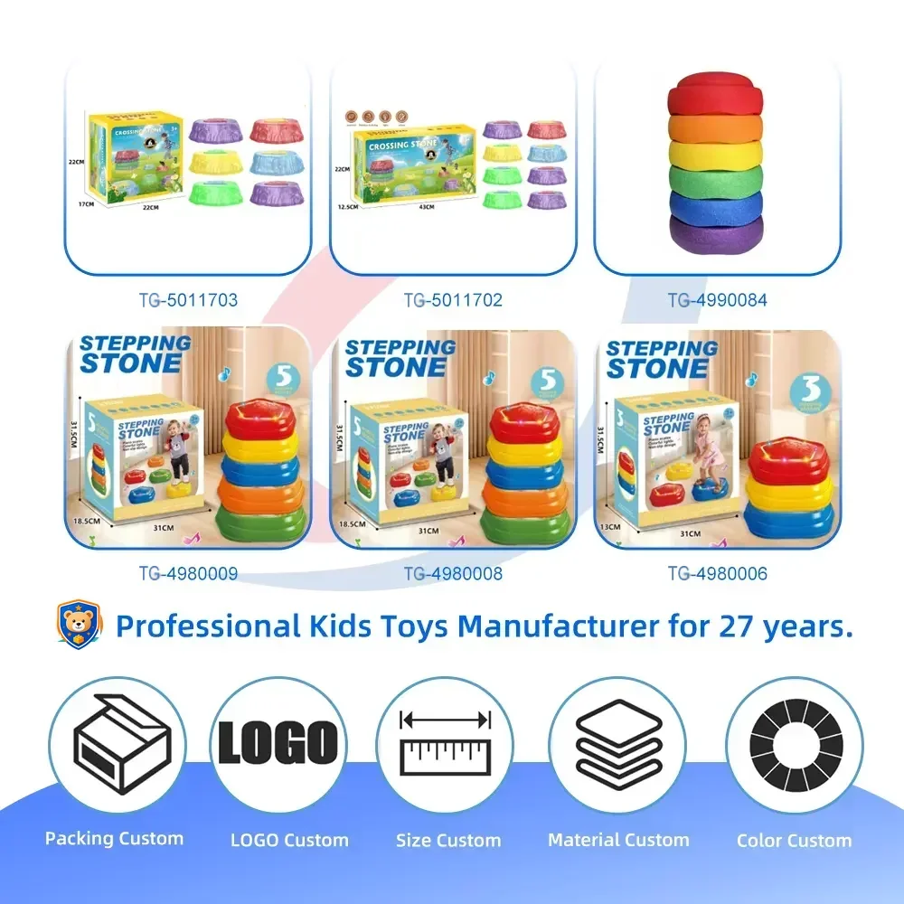 Balance Sensory Stepping Stones Indoor Outdoor Play With Light & Music-Baby Toys Wholesale — product view 5