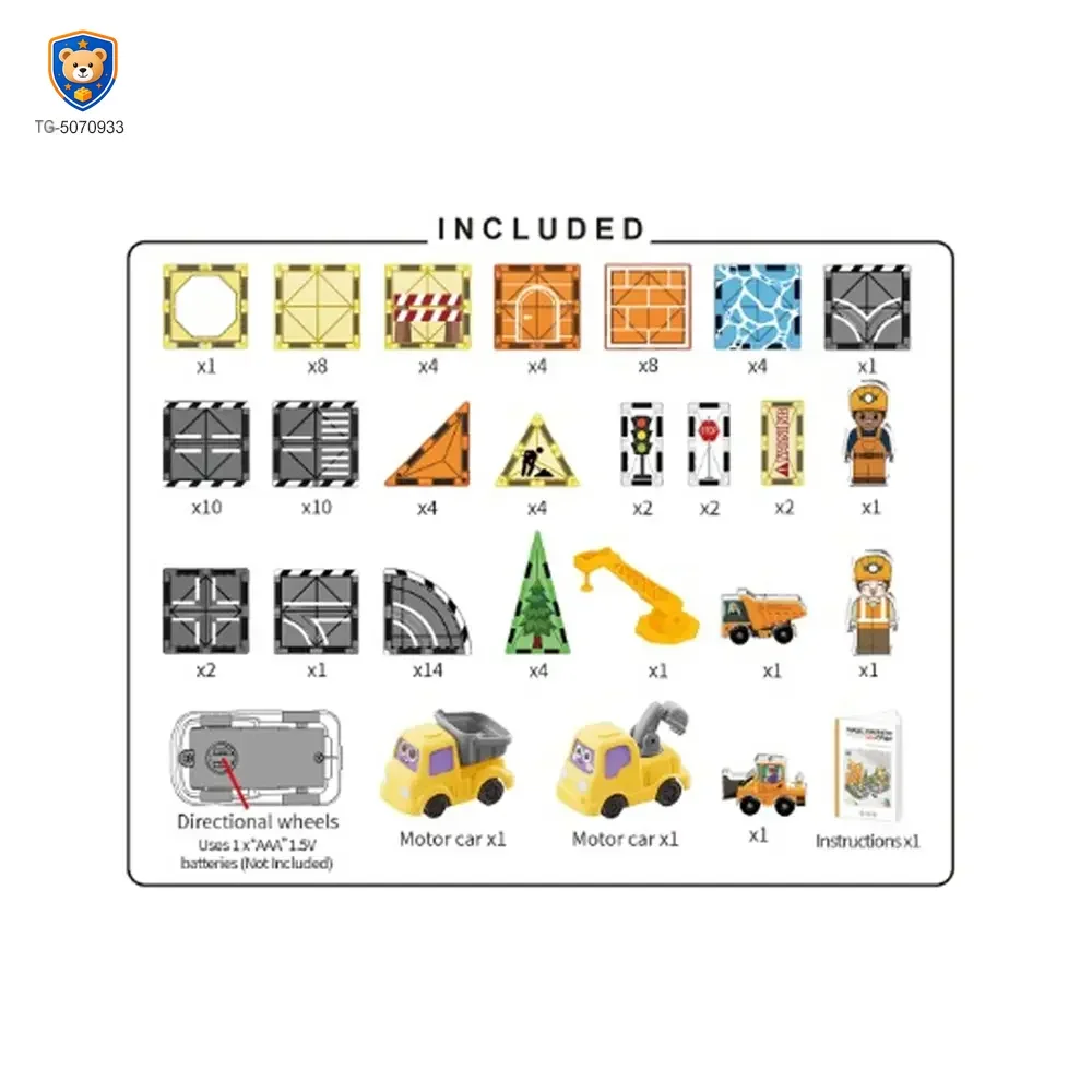 Engineer Magnetic Tile Sets For Kids, STEM Montessori Toy — product view 2