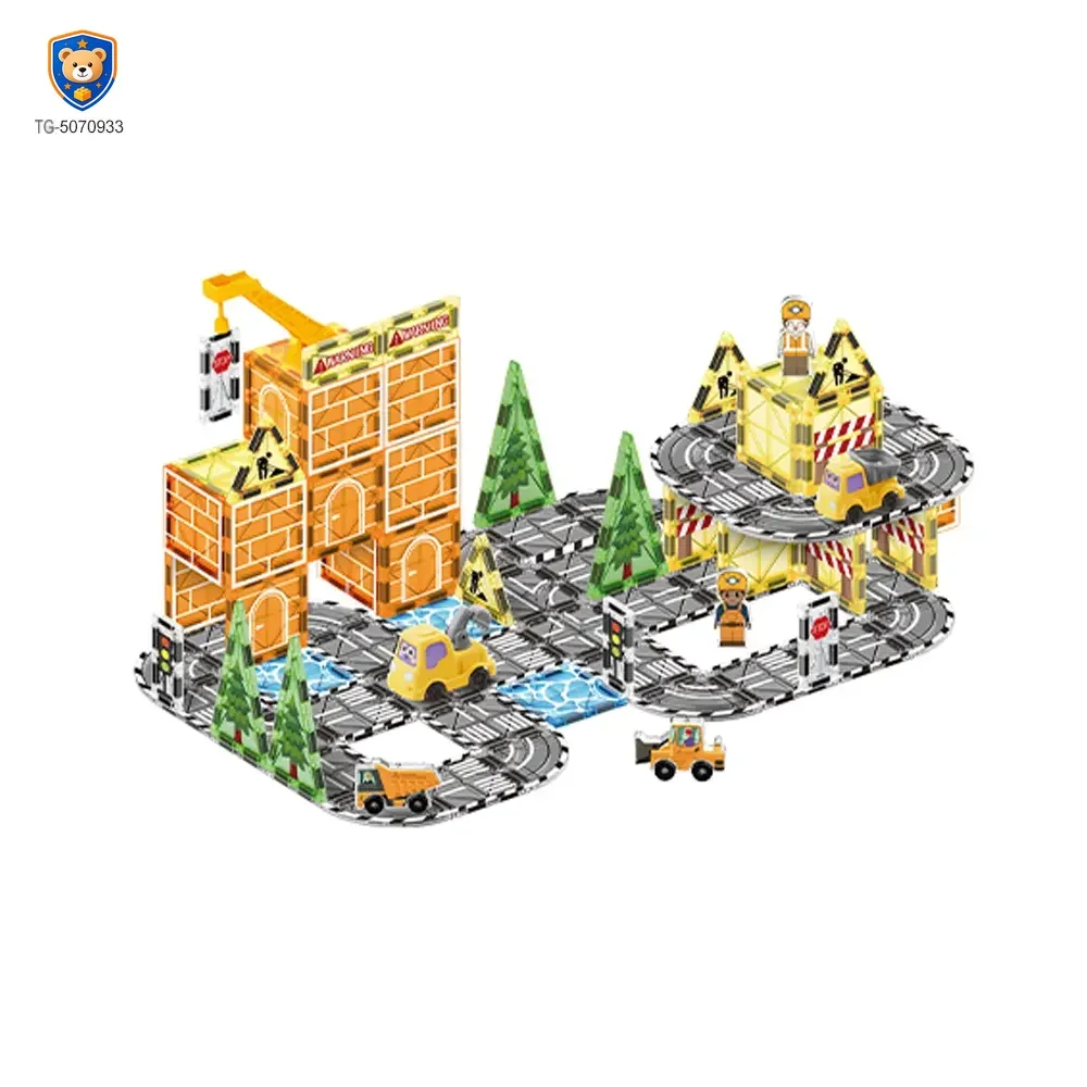 Engineer Magnetic Tile Sets For Kids, STEM Montessori Toy — product view 6