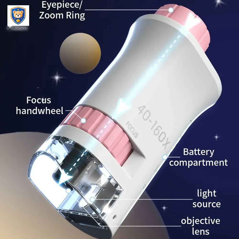 Kids’ Magnetic Microscope Toy, Ultra-High Magnification — product view 2