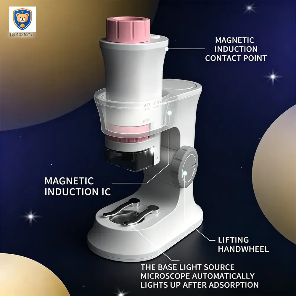 Kids’ Magnetic Microscope Toy, Ultra-High Magnification — product view 4