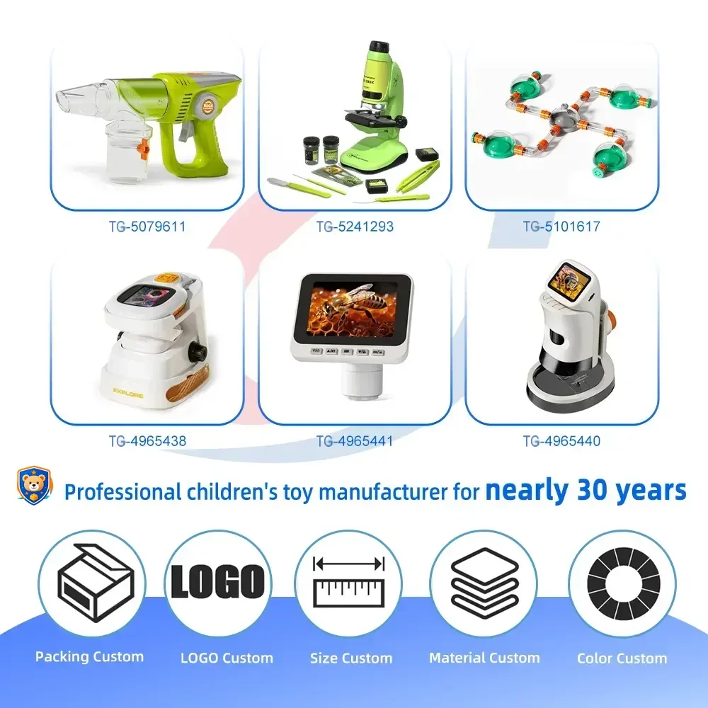 Kids’ Magnetic Microscope Toy, Ultra-High Magnification — product view 6