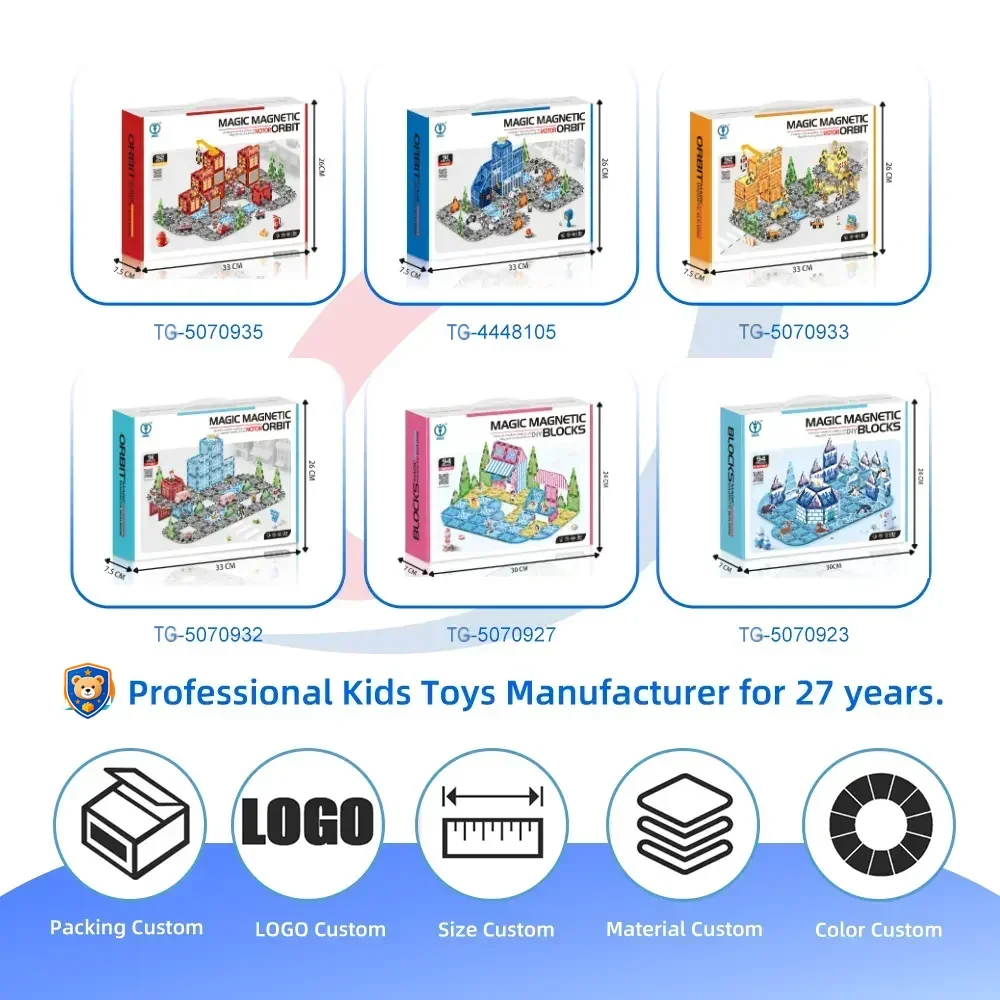 Pink Princess Castle Magnetic Tiles Building Blocks — product view 6