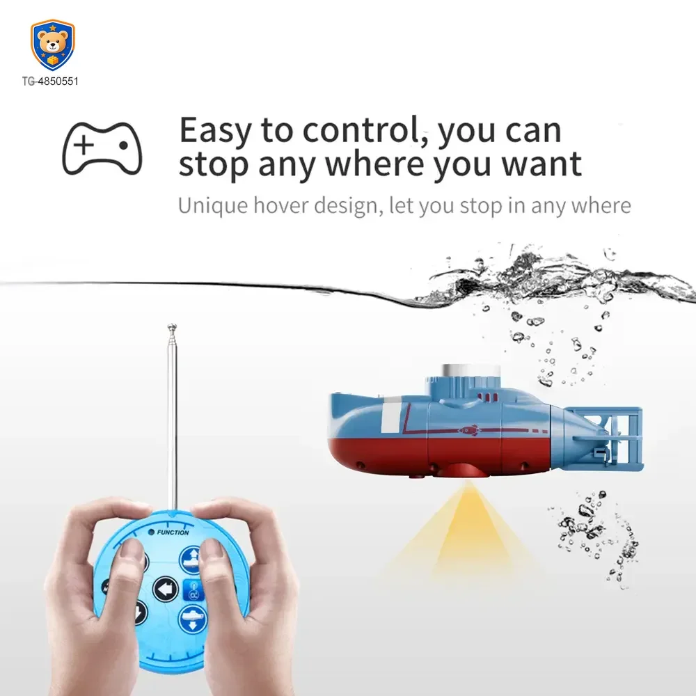 RC Submarine Toy Remote Control Boat, Underwater Diving Waterproof RC Toy Submarine — product view 4