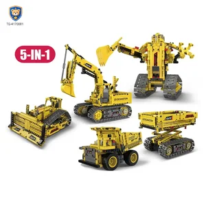 5-in-1 Engineering Building Set With RC & APP, STEM Educational Toy