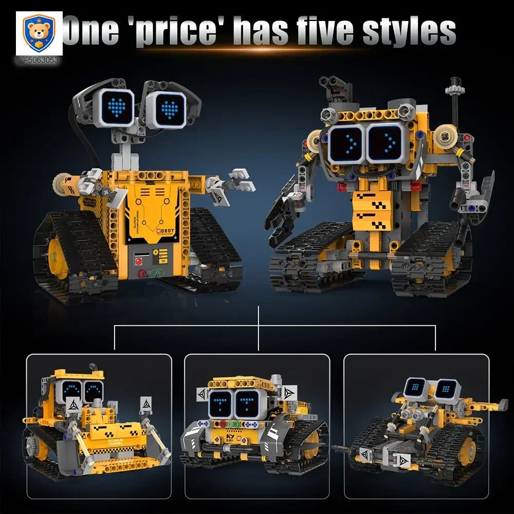STEM Robot Building Kit, 5-in-1 Robot, Programmable, Remote & App Control — product view 3