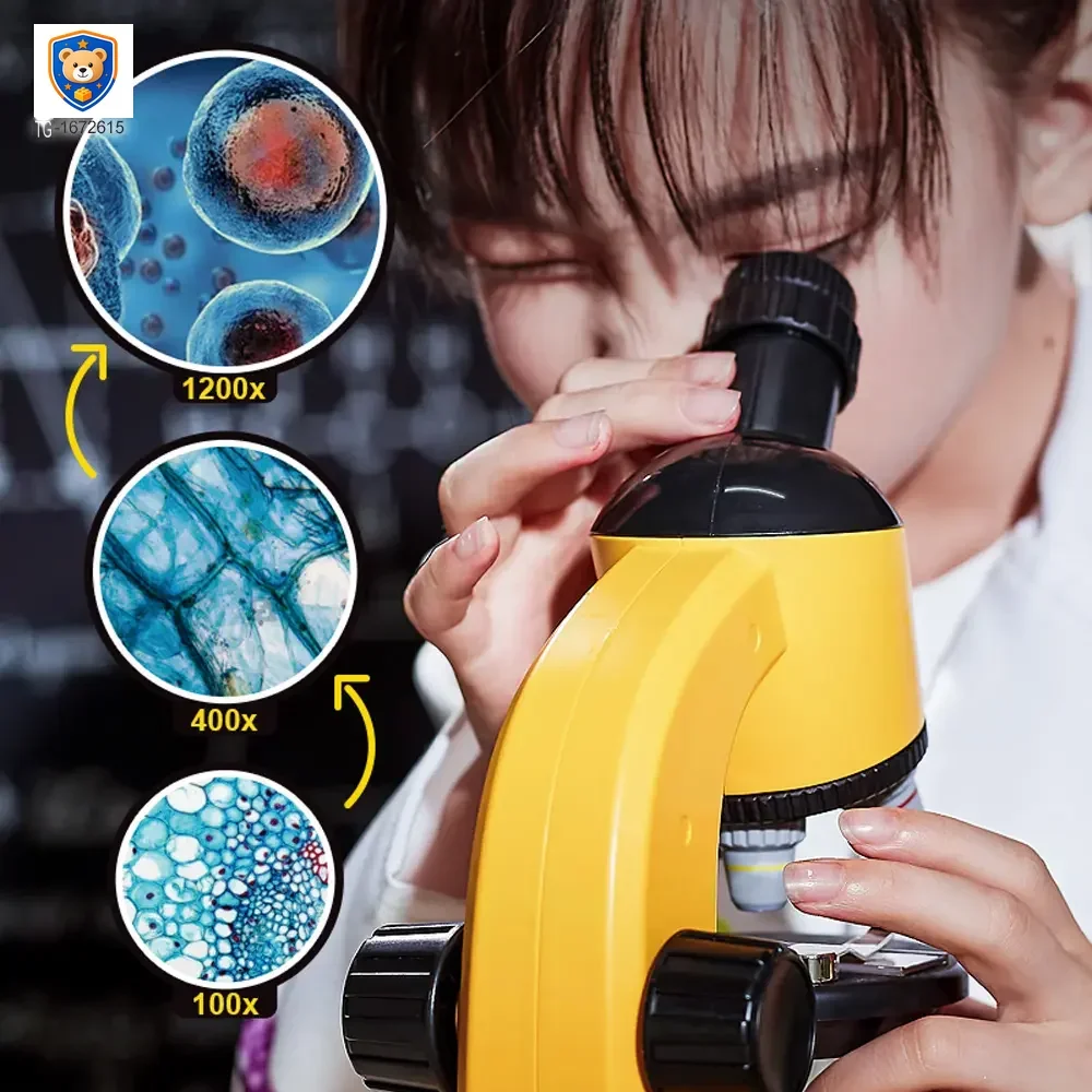 Scientific Microscope Toy, LED 100X-1200X Magnification — product view 4