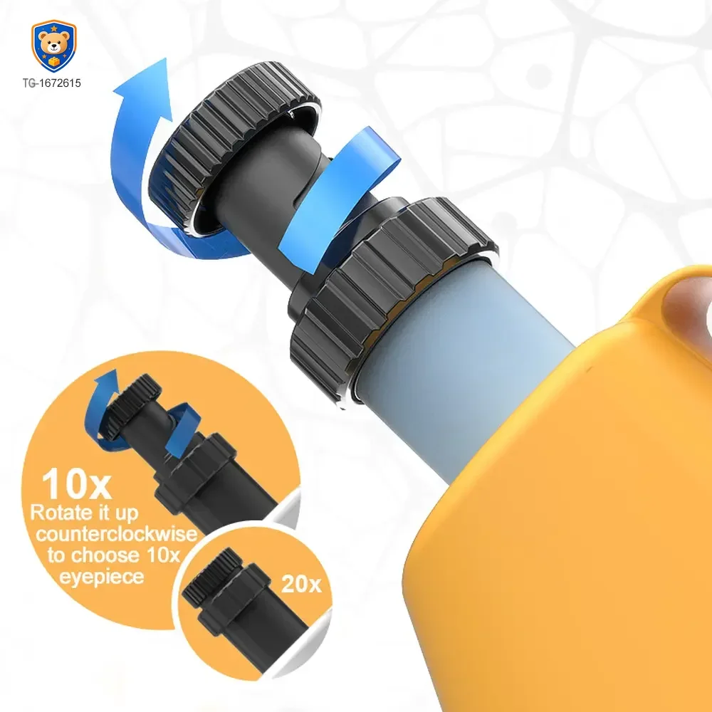 Scientific Microscope Toy, LED 100X-1200X Magnification — product view 5