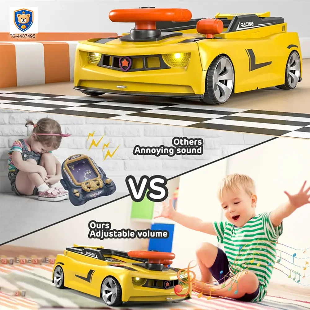 Racing Adventure Game Steering Wheel Toy with Music and Light — product view 2