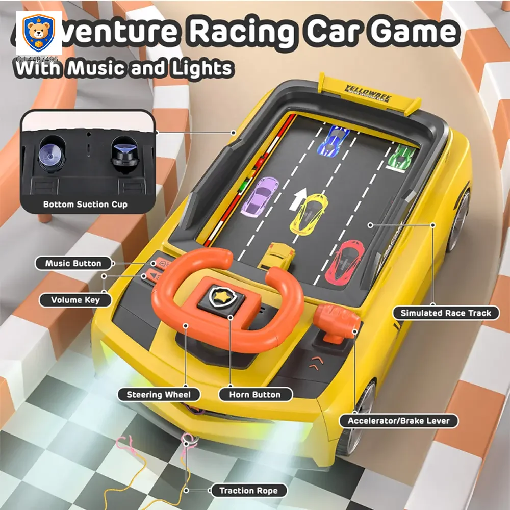 Racing Adventure Game Steering Wheel Toy with Music and Light — product view 4