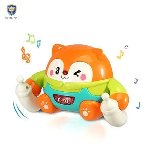 Tumbling Pet Crawling Toy with Lights, Music & Voice Sensor