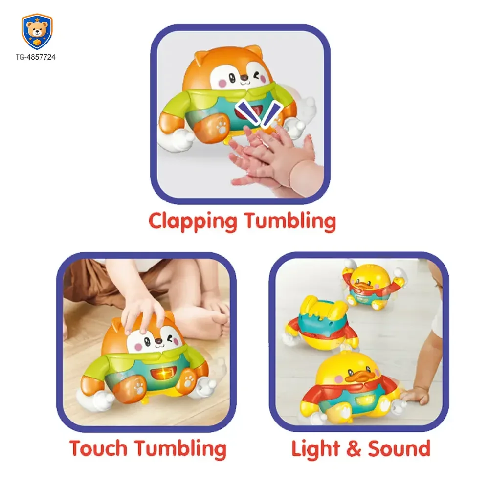 Tumbling Pet Crawling Toy with Lights, Music & Voice Sensor — product view 2