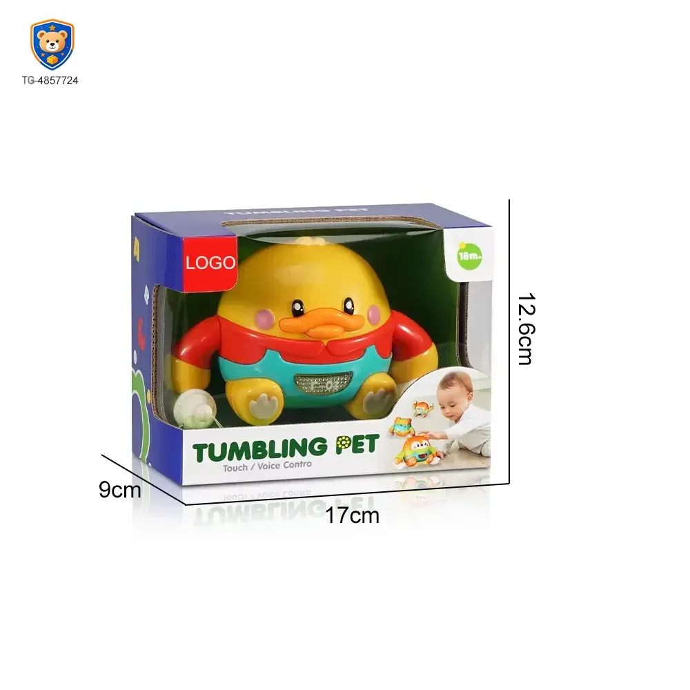 Tumbling Pet Crawling Toy with Lights, Music & Voice Sensor — product view 4