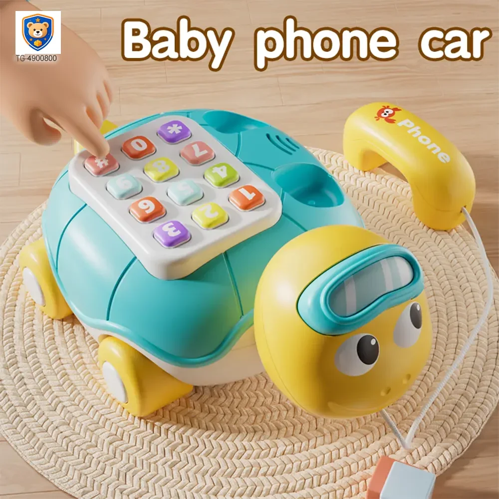 Cartoon Turtle Pull String Phone Toy, Baby Phone Toy Wholesale Supply — product view 5