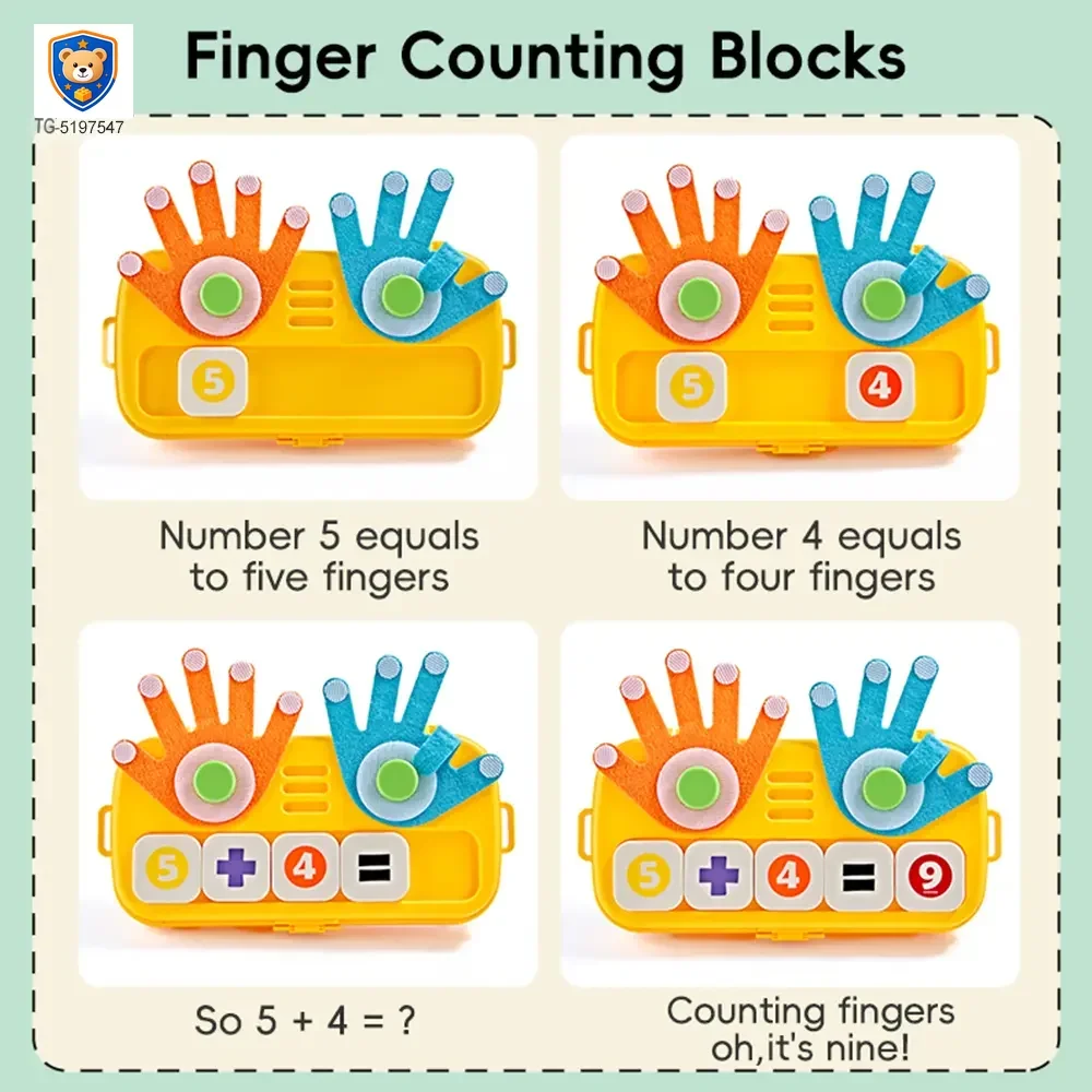 Finger Counting Board, Educational Number Logic Game for Kids — product view 2