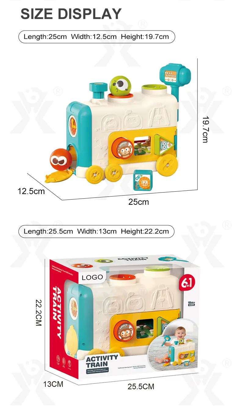 6-in-1 Multi-Function Activity Train Toy, Baby Montessori Sensory Toys Supply (TG5219039) — product detail panel 10