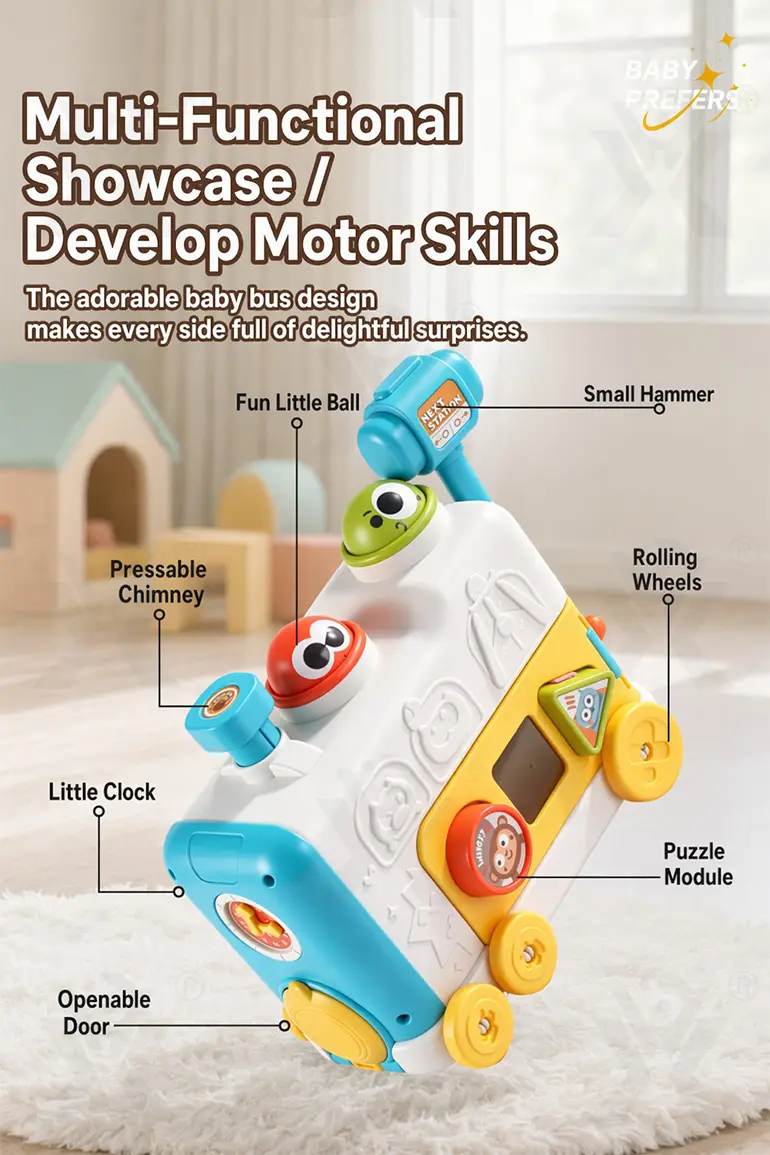 6-in-1 Multi-Function Activity Train Toy, Baby Montessori Sensory Toys Supply (TG5219039) — product detail panel 3
