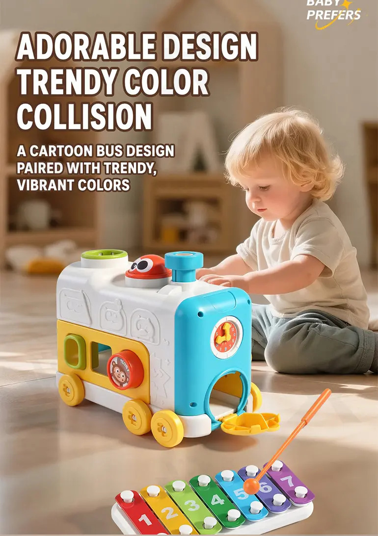 6-in-1 Multi-Function Activity Train Toy, Baby Montessori Sensory Toys Supply (TG5219039) — product detail panel 5