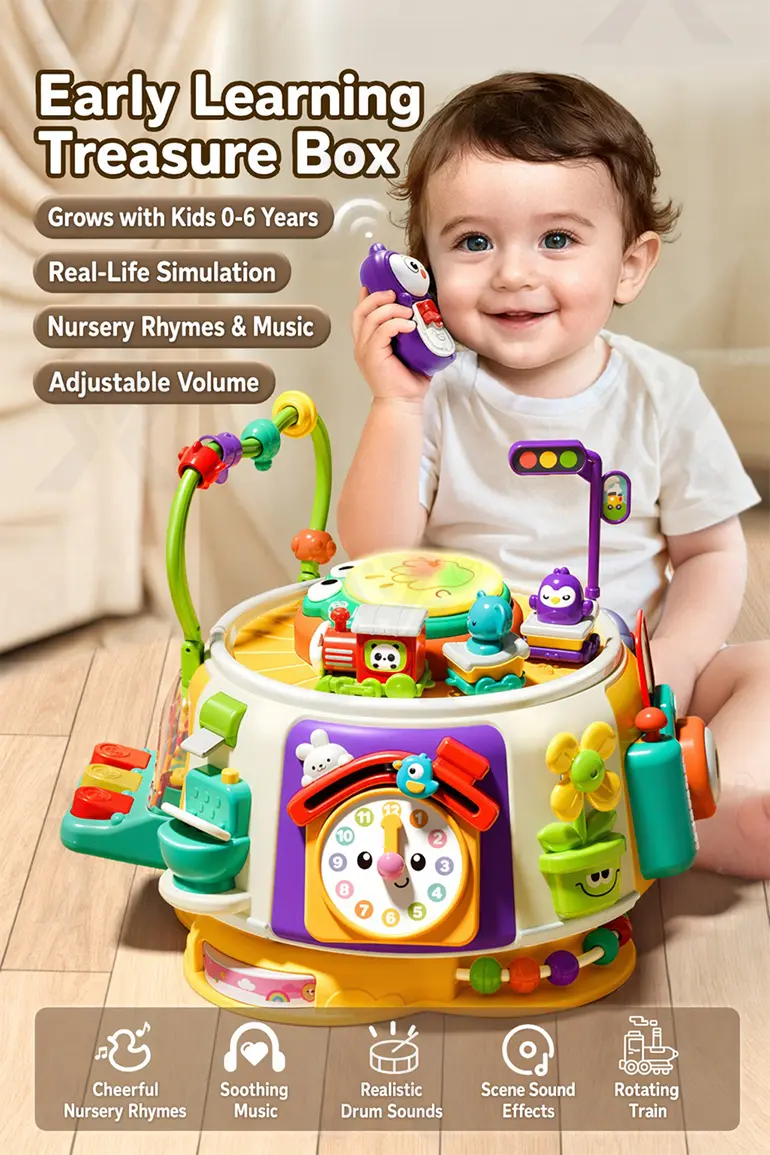 10-in-1 Activity Cube Toys, Educational Rotating Activity Busy Box Toy (TG5226880) — product detail panel 3
