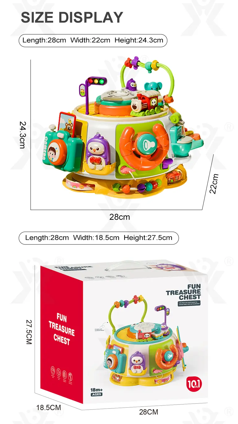 10-in-1 Activity Cube Toys, Educational Rotating Activity Busy Box Toy (TG5226880) — product detail panel 6