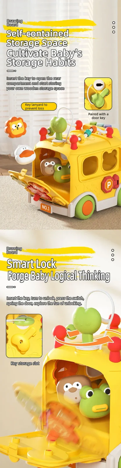 Activity Shape Sorting Bus, Educational Baby Musical Toy (TG5316417) — product detail panel 4
