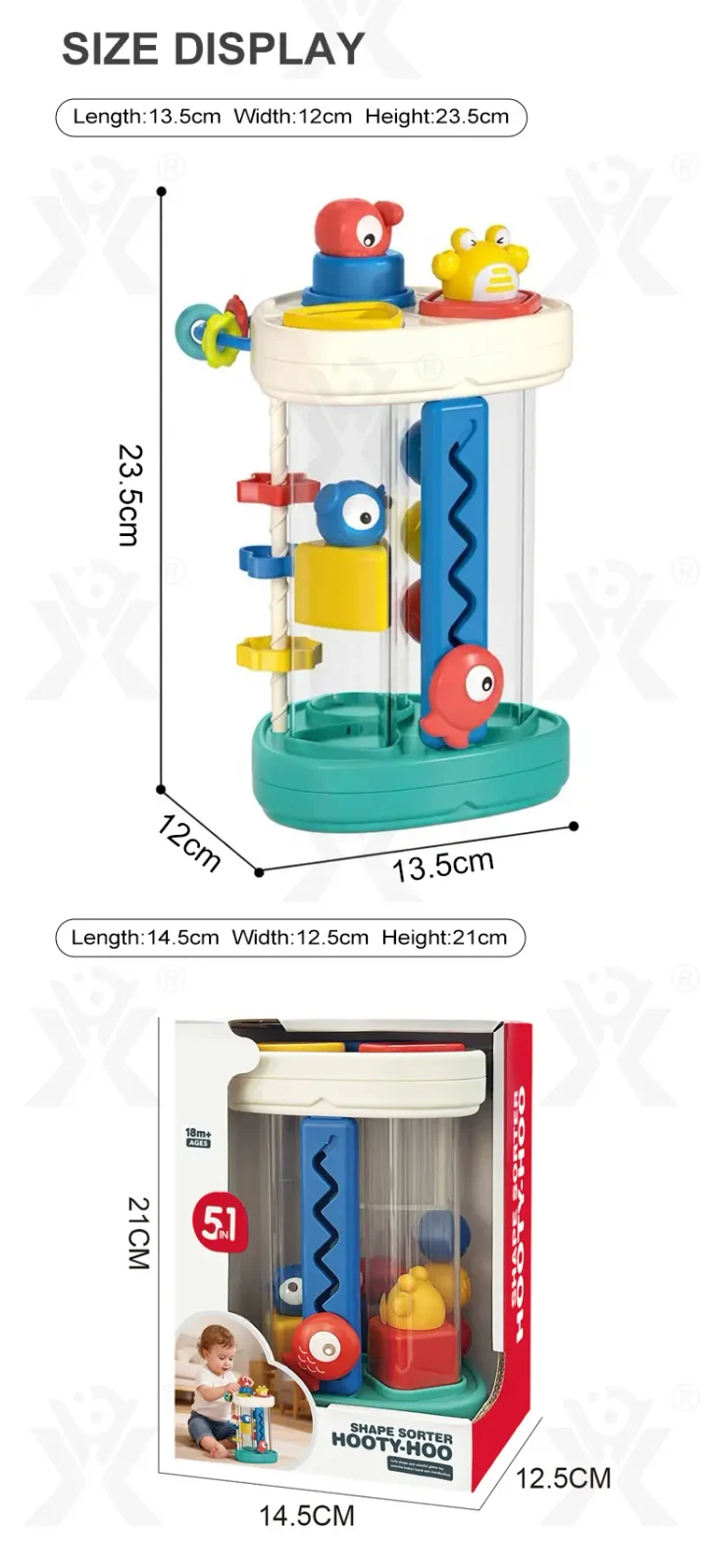 Multifunctional Baby Shape Sorter Hooty Sound Tube Toy (TG5226878) — product detail panel 9