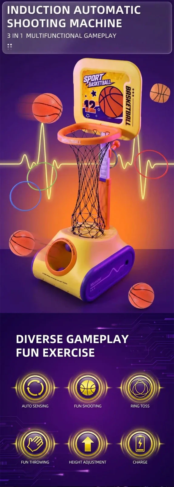 Bulk Basketball Shooting Machine Toy Supplies (TG517067503) — product detail panel 1