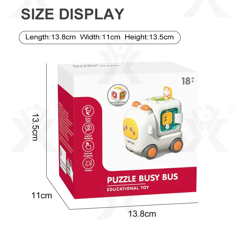 Take-Apart Busy Bus, 6-in-1 Baby Activity Cube Bus Toy with Lights & Music (TG5184350) — product detail panel 11
