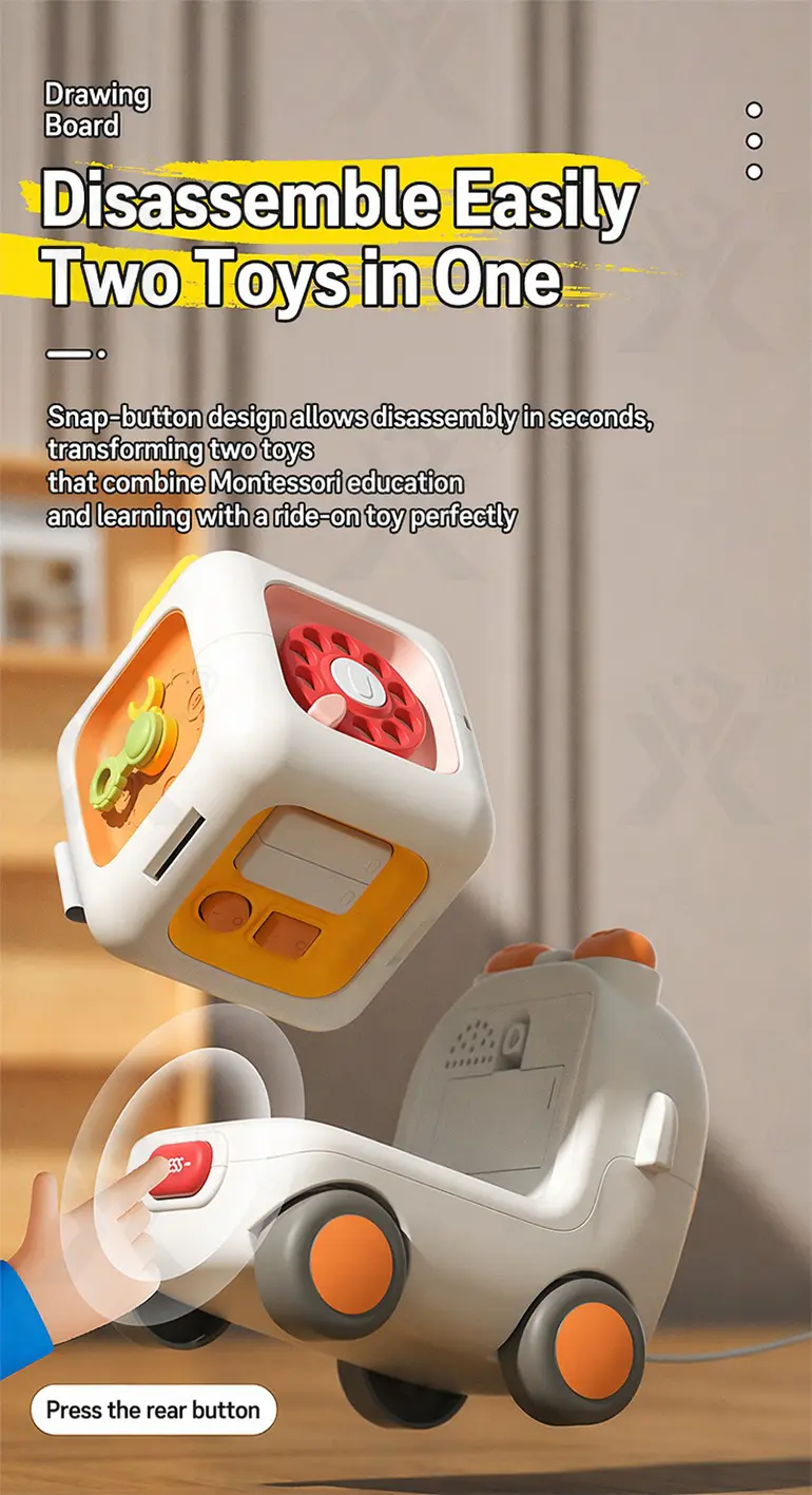 Take-Apart Busy Bus, 6-in-1 Baby Activity Cube Bus Toy with Lights & Music (TG5184350) — product detail panel 2