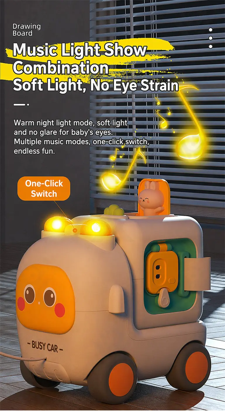Take-Apart Busy Bus, 6-in-1 Baby Activity Cube Bus Toy with Lights & Music (TG5184350) — product detail panel 8