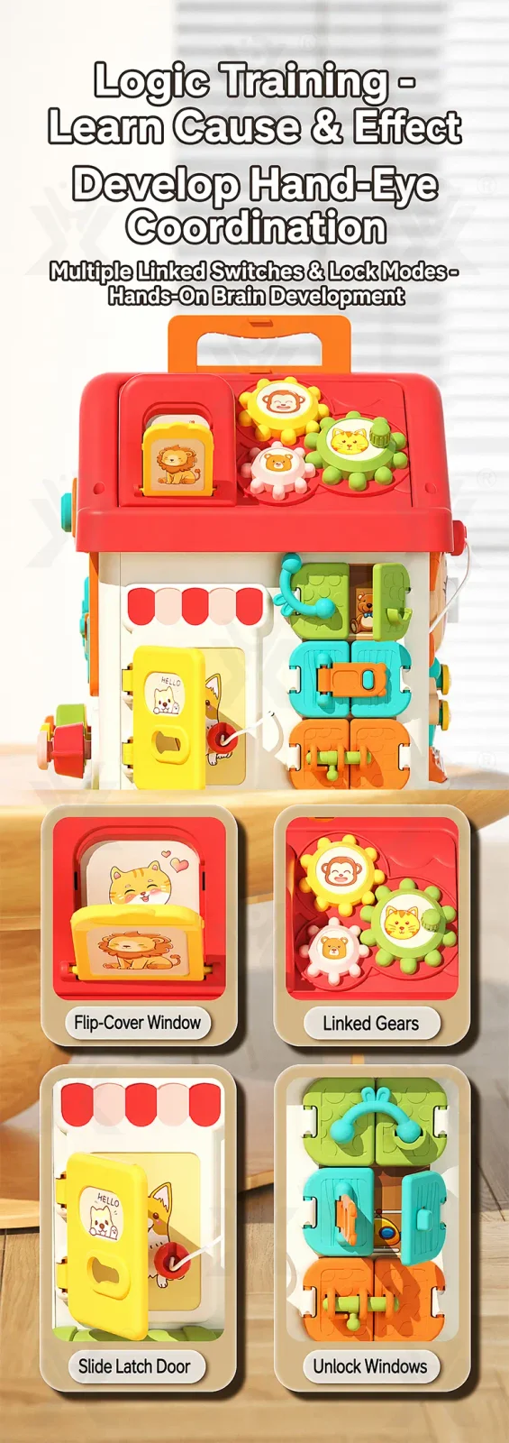Montessori Busy House Activity Toy for Toddler (TG5260021) — product detail panel 6