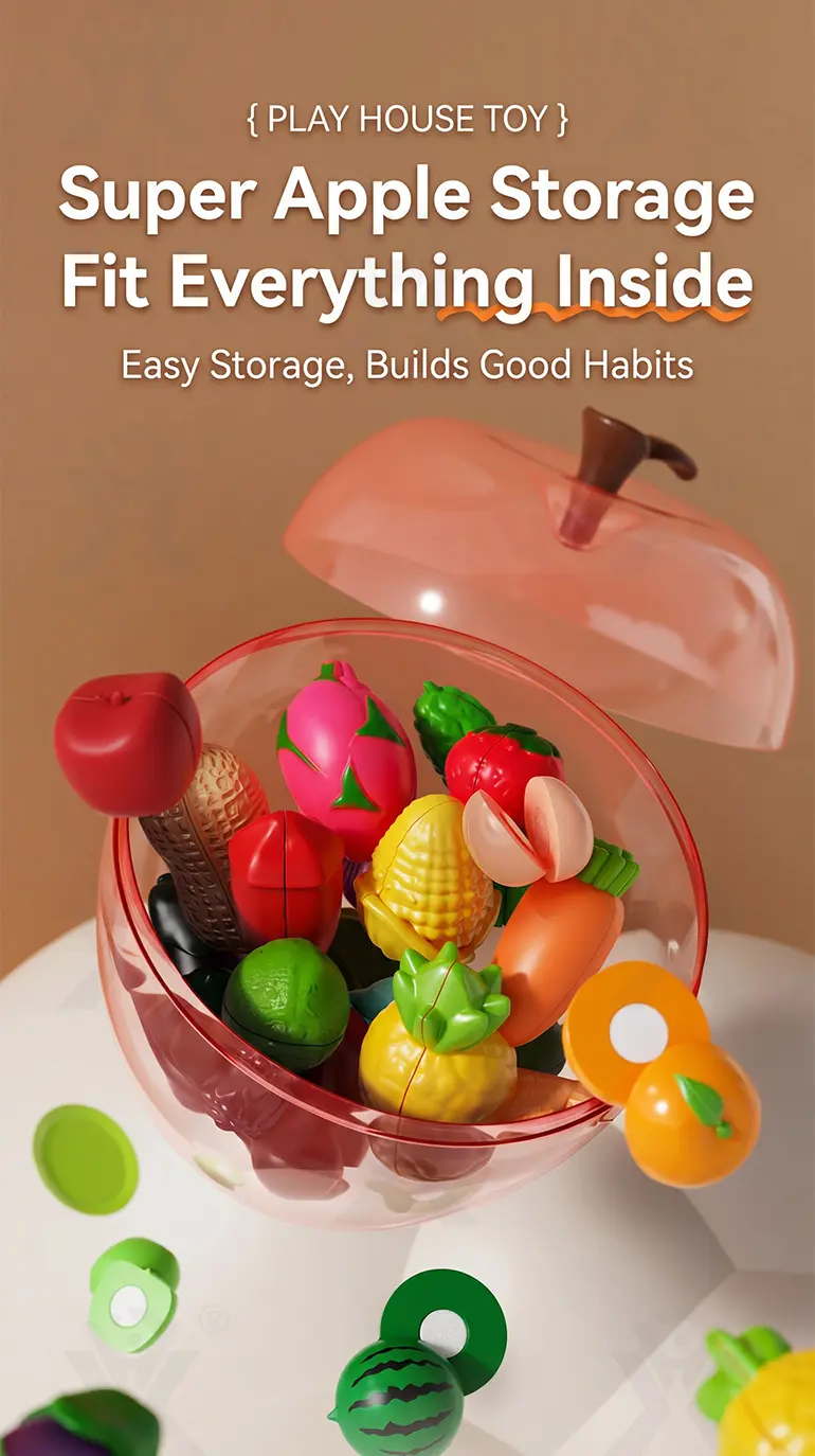 Pretend Play Kitchen Cutting Fruits Vegetables Toys (TG5083803) — product detail panel 2