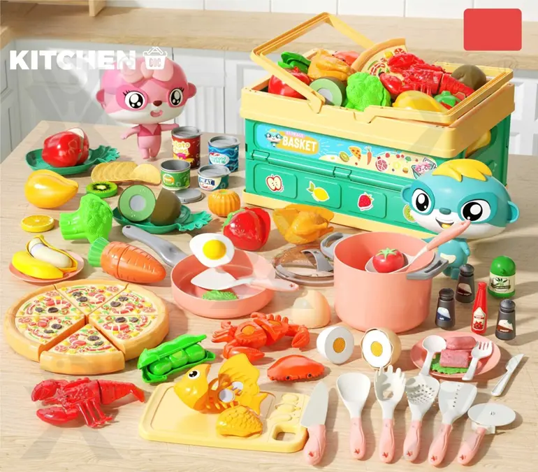 Cutting Pretend Play Food Toy Kitchen Pretend Play Set (TG4458925) — product detail panel 1
