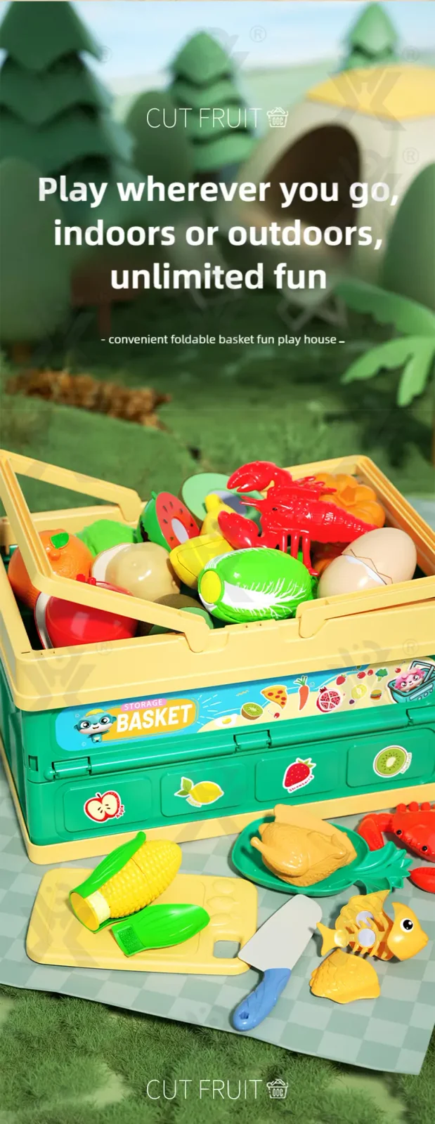 Cutting Pretend Play Food Toy Kitchen Pretend Play Set (TG4458925) — product detail panel 2