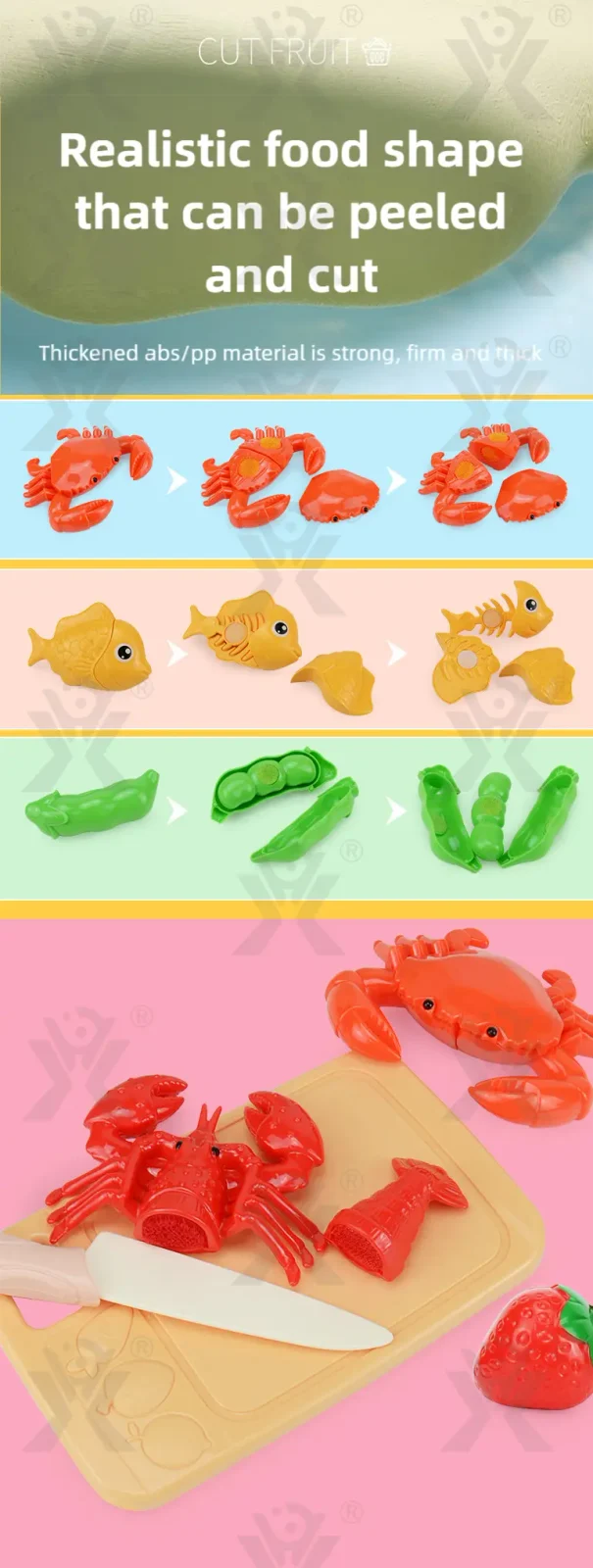 Cutting Pretend Play Food Toy Kitchen Pretend Play Set (TG4458925) — product detail panel 8