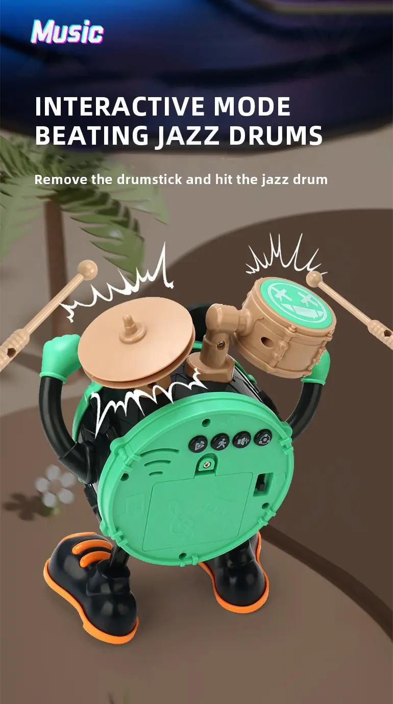 Baby Dancing Drum Instrument Electric Music Robot Toy (TG4420044) — product detail panel 4