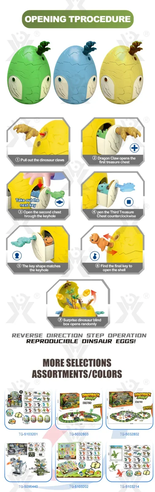 Articulated Dinosaur Egg Surprise Blind Box (TG5103219) — product detail panel 3