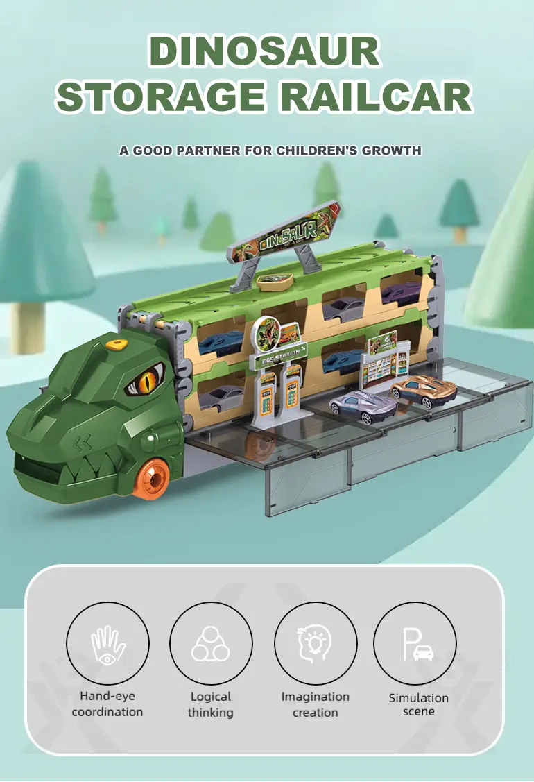Dinosaur Railcar Toy, Track Toy Sets Supply (TG4130753) — product detail panel 1