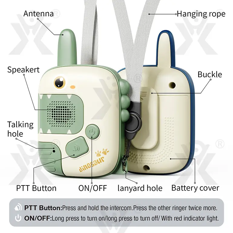 Dinosaur Walkie Talkies, 300M Range (TG4533447) — product detail panel 2