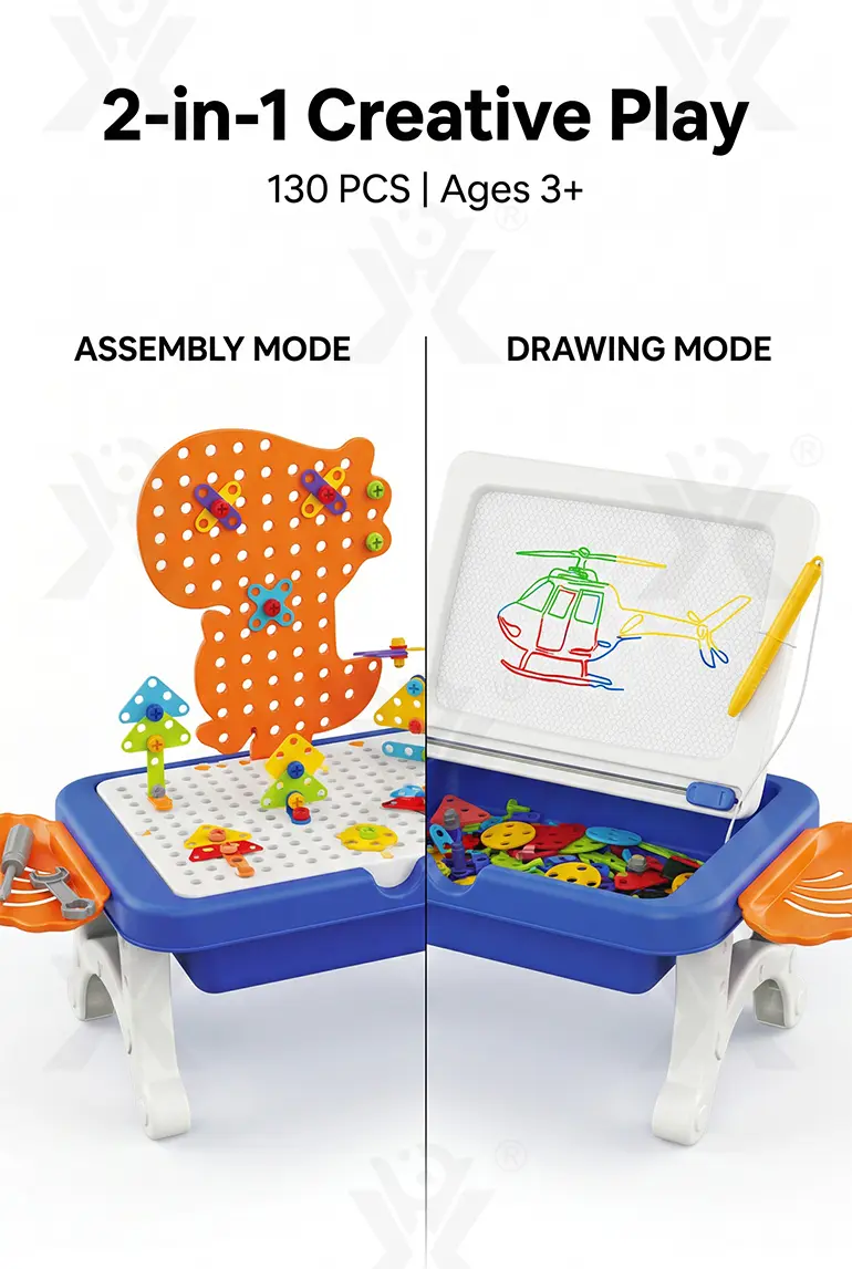 Educational Construction Table Toy & Magnetic Drawing Board (TG5127134) — product detail panel 2