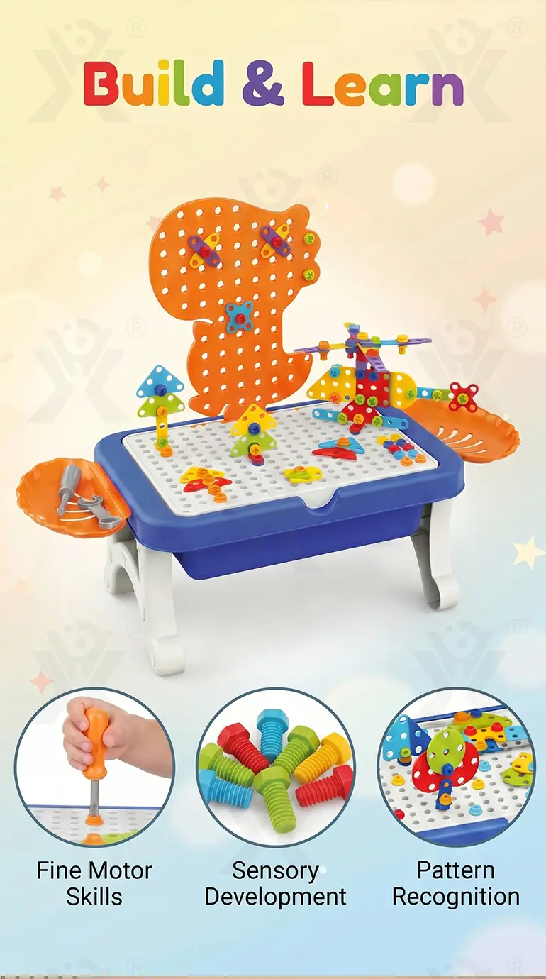 Educational Construction Table Toy & Magnetic Drawing Board (TG5127134) — product detail panel 5