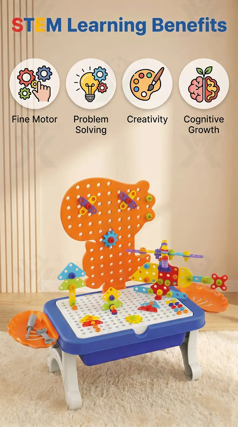 Educational Construction Table Toy & Magnetic Drawing Board (TG5127134) — product detail panel 6