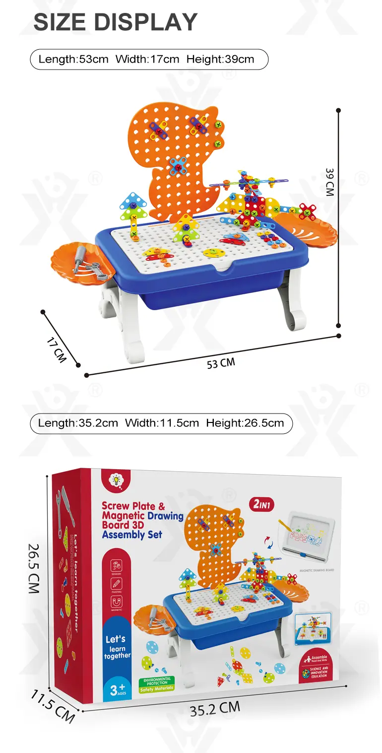 Educational Construction Table Toy & Magnetic Drawing Board (TG5127134) — product detail panel 9