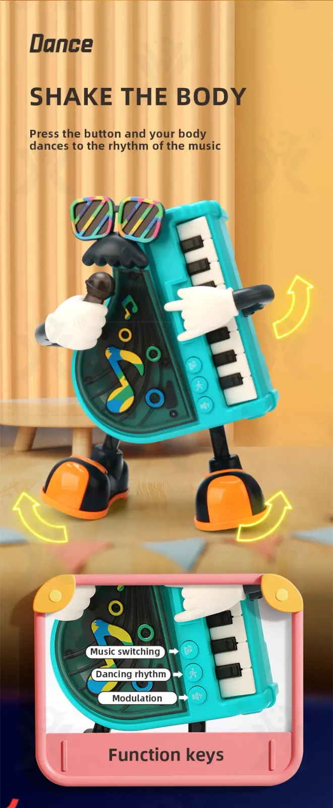 Kids Electric Dancing Piano Toy, Interesting and Funny (TG4420043) — product detail panel 2