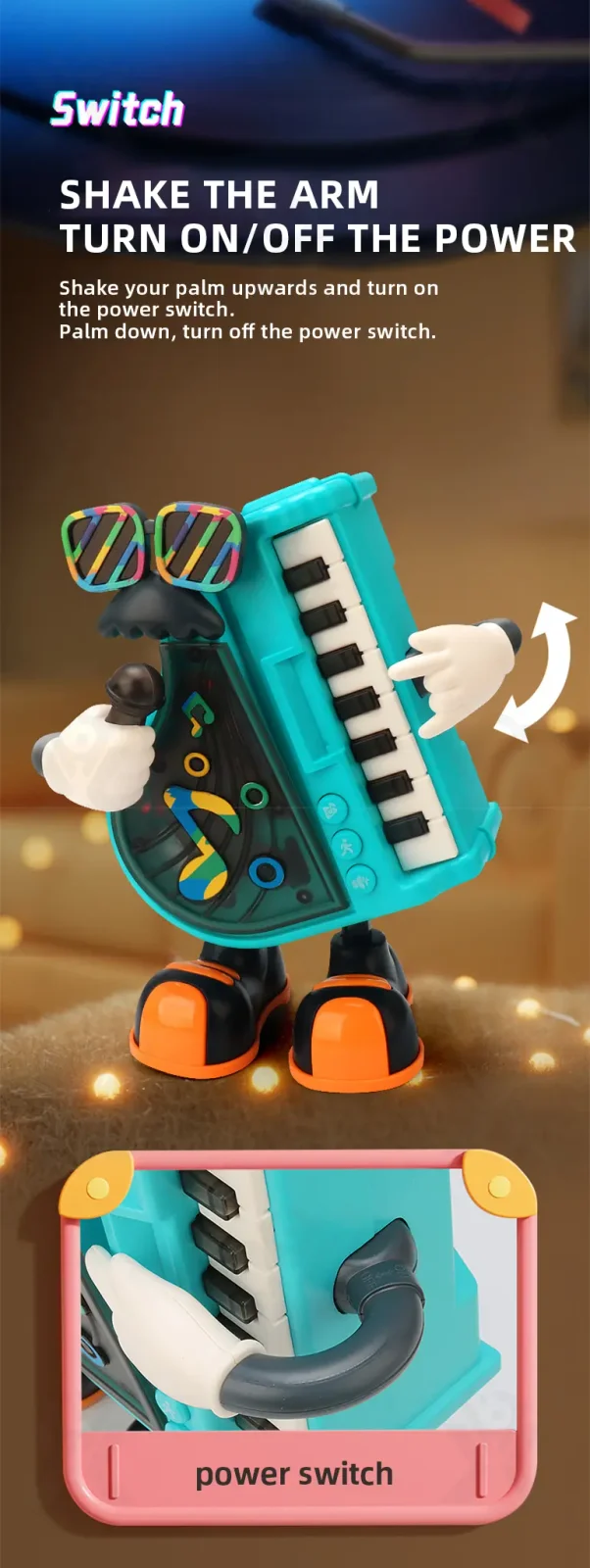 Kids Electric Dancing Piano Toy, Interesting and Funny (TG4420043) — product detail panel 4
