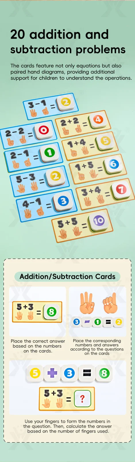 Finger Counting Board, Educational Number Logic Game for Kids (TG5197547) — product detail panel 6