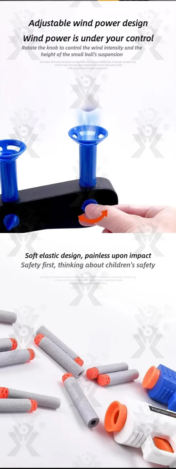 Floating Target Shooting Toy, Foam Ball Launcher Gun (TG1410267) — product detail panel 2